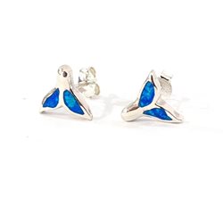 ES60015 TAIL SILVER 925 OPAL STUD EARRING