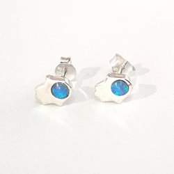 ES60023 HAMSA SILVER 925 OPAL STUD EARRING